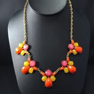 Charming Charlie's Orange, Yellow & Gold Necklace